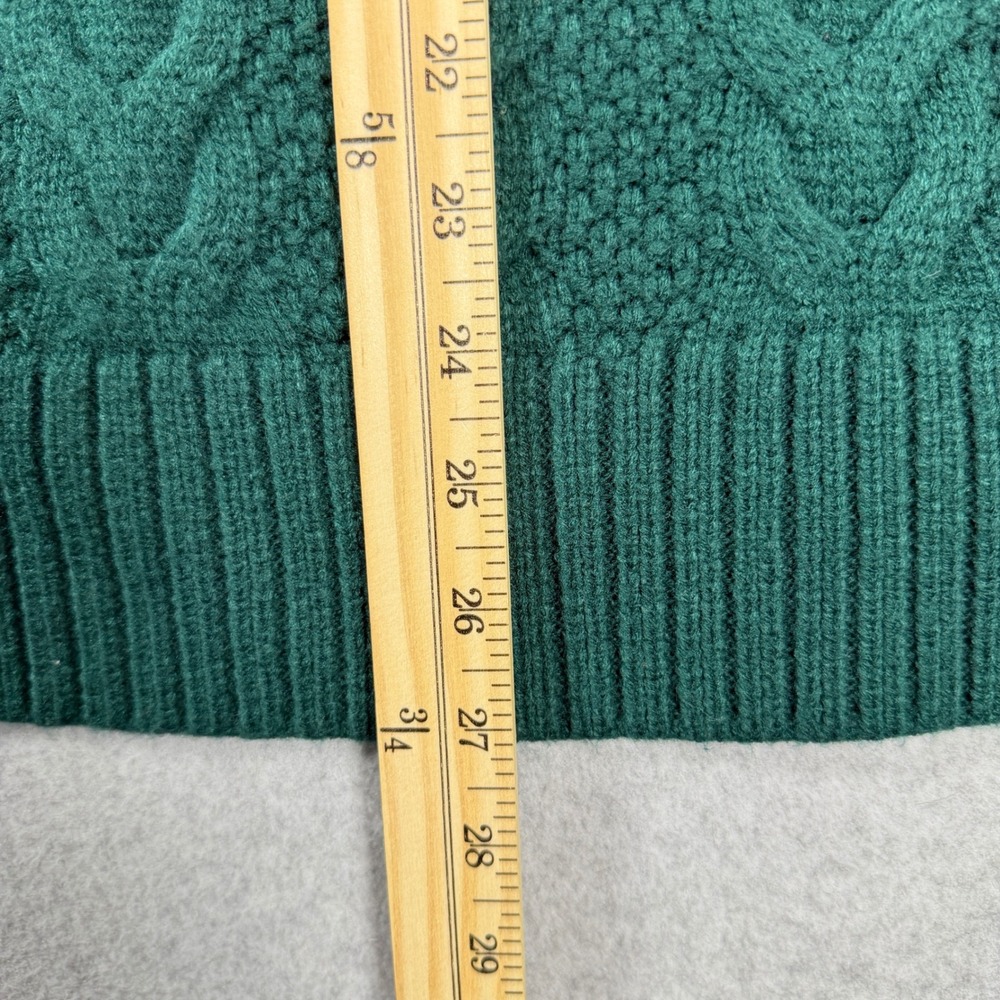 Torrid Sweater Womens 3 Green Cable Knit Pullover Crew Neck Textured Relaxed Fit - Picture 7 of 11